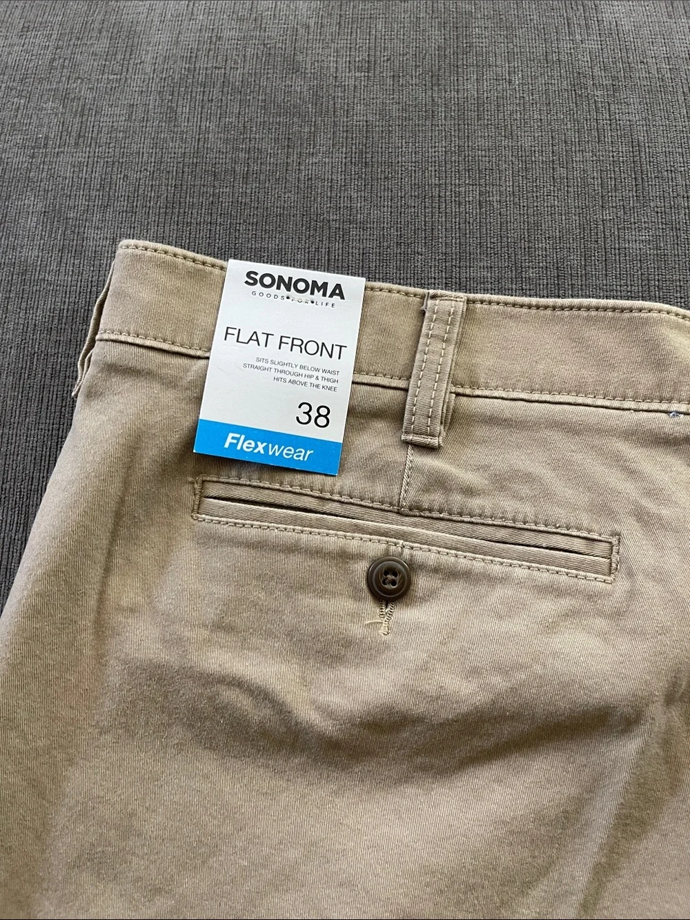 Sonoma Flexwear Khaki Chino Shorts Men's Size 38